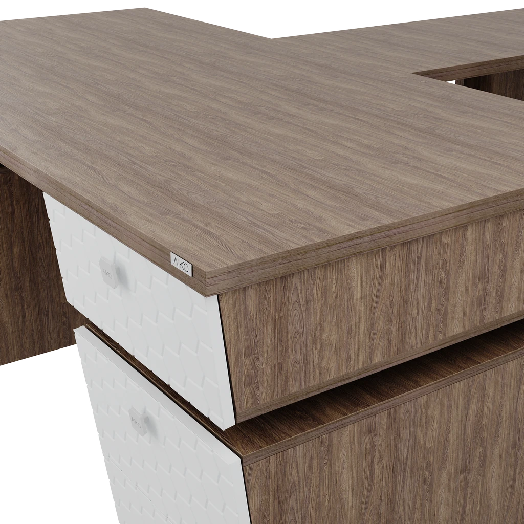 Стол руководительский Volant 180х190х78 H ПВХ - Thumbnail 5