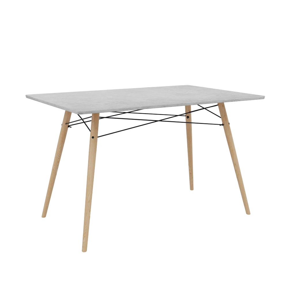 Стол кухонный Stockholm 120х80x78 ПВХ Бетон