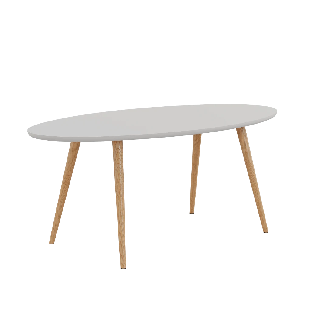 Стол журнальный Oval 120х60x45 Белый