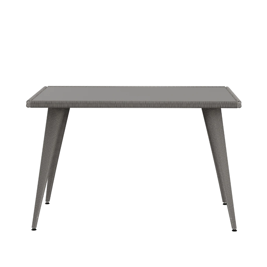 Стол кухонный Bastian 131х91х77 Со стеклянной плетенной столешницей (Outdoor) - Thumbnail 2