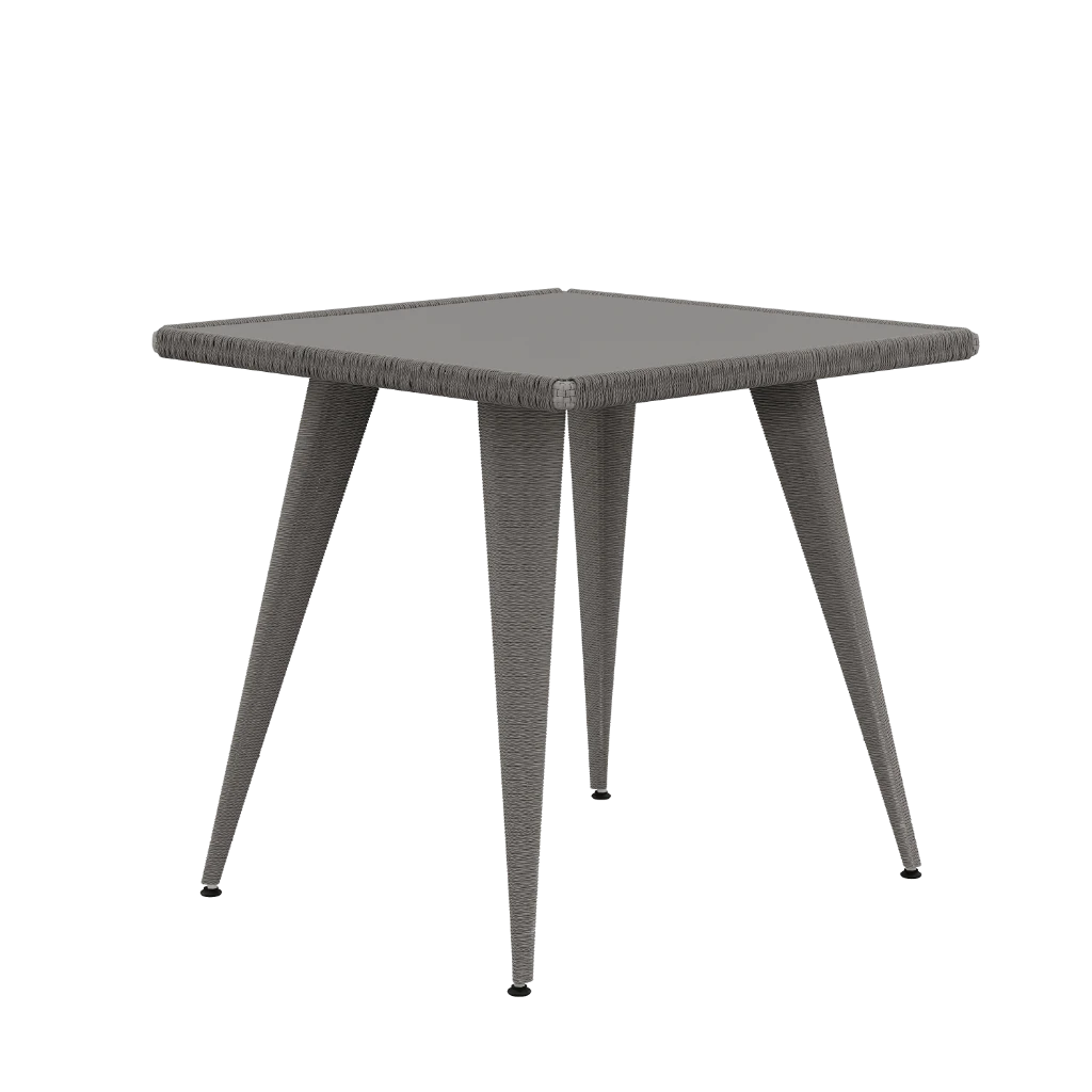 Стол кухонный Bastian 80х80х75 Со стеклянной плетенной столешницей (Outdoor) 7045Z