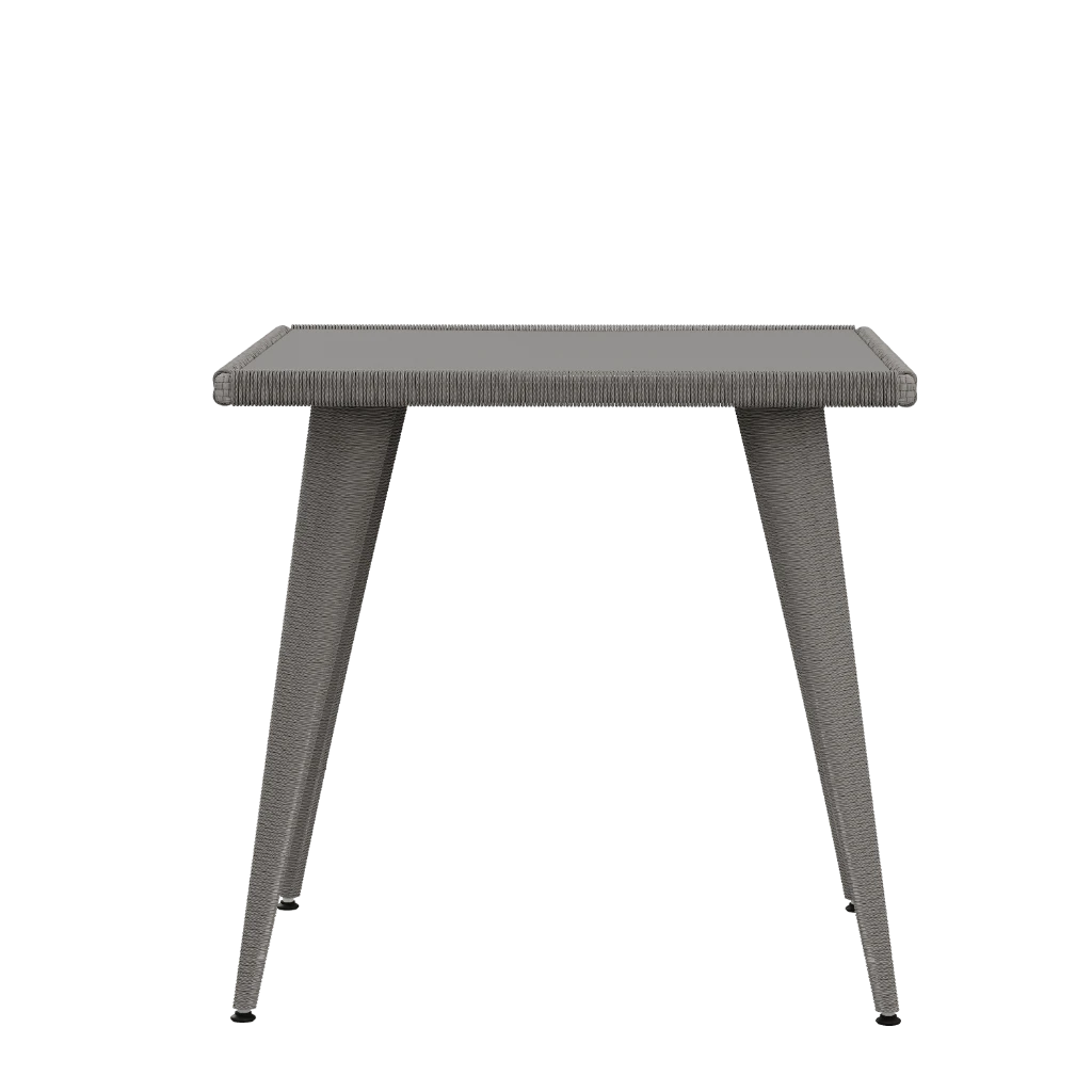 Стол кухонный Bastian 80х80х75 Со стеклянной плетенной столешницей (Outdoor) - Thumbnail 2