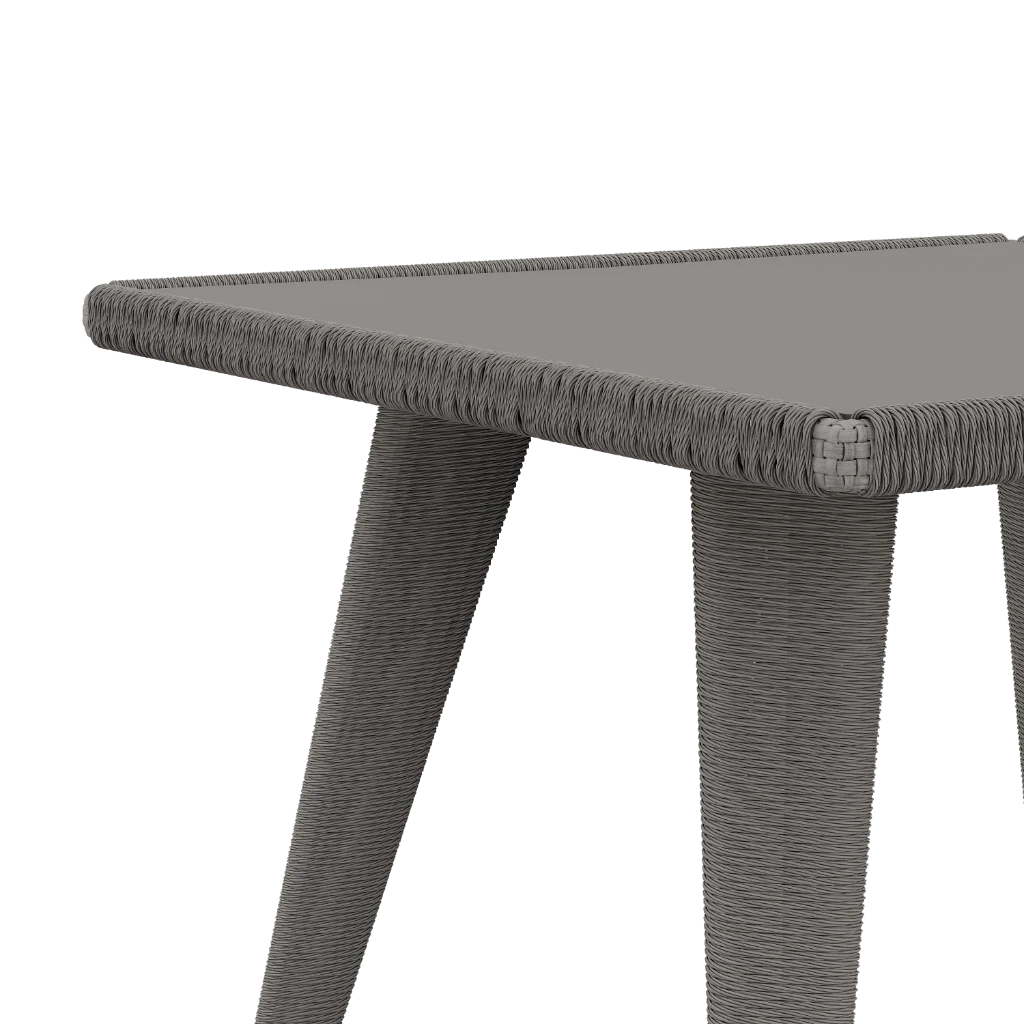 Стол кухонный Bastian 80х80х75 Со стеклянной плетенной столешницей (Outdoor) - Thumbnail 3