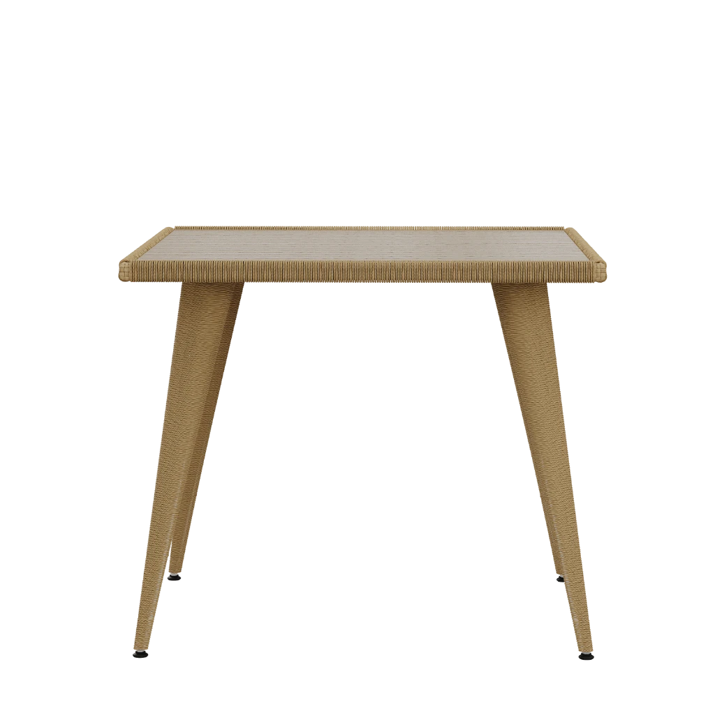 Стол кухонный Bastian 91х91х75 С деревянной плетенной столешницей (Outdoor) - Thumbnail 2