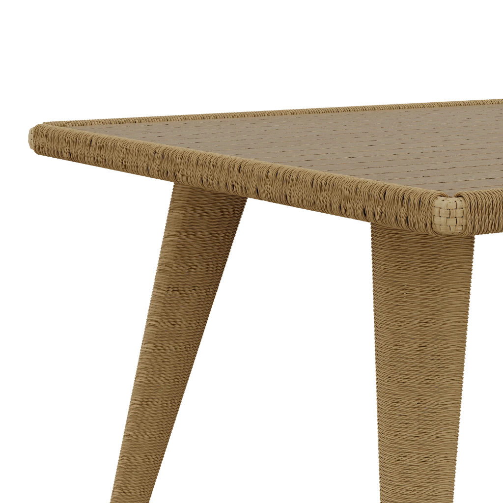 Стол кухонный Bastian 91х91х75 С деревянной плетенной столешницей (Outdoor) - Thumbnail 3