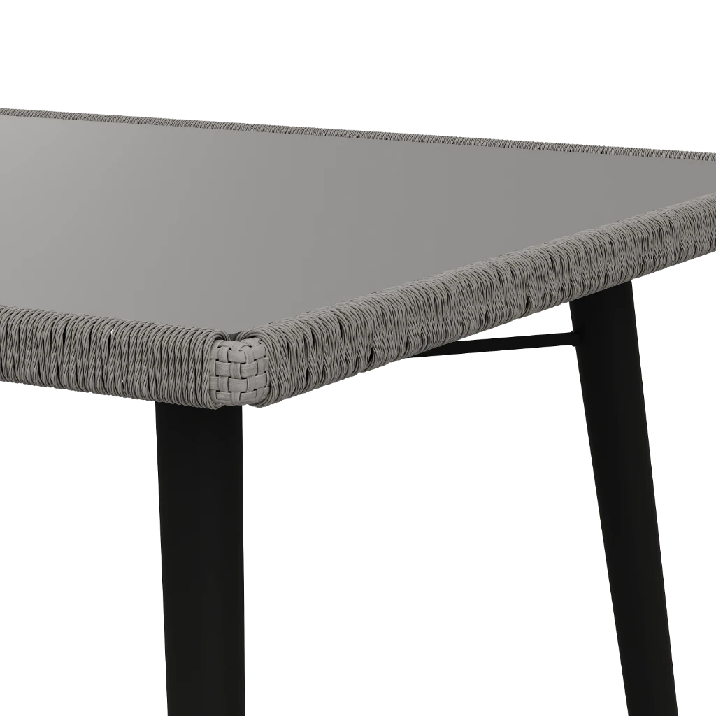 Стол кухонный Corvus 131/91/76 Со стеклянной плетенной столешницей (Outdoor) - Thumbnail 4