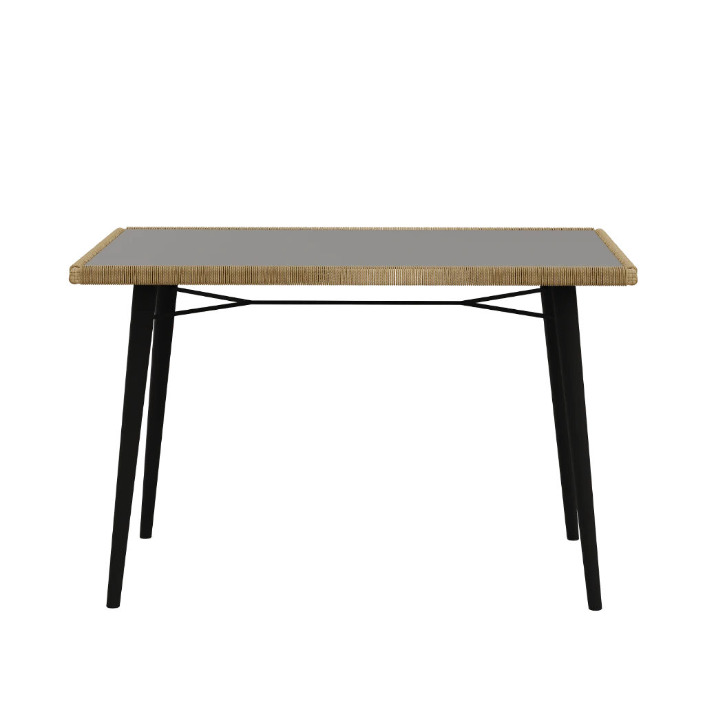 Стол кухонный Corvus 131/91/76 Со стеклянной плетенной столешницей (Outdoor) - Thumbnail 2