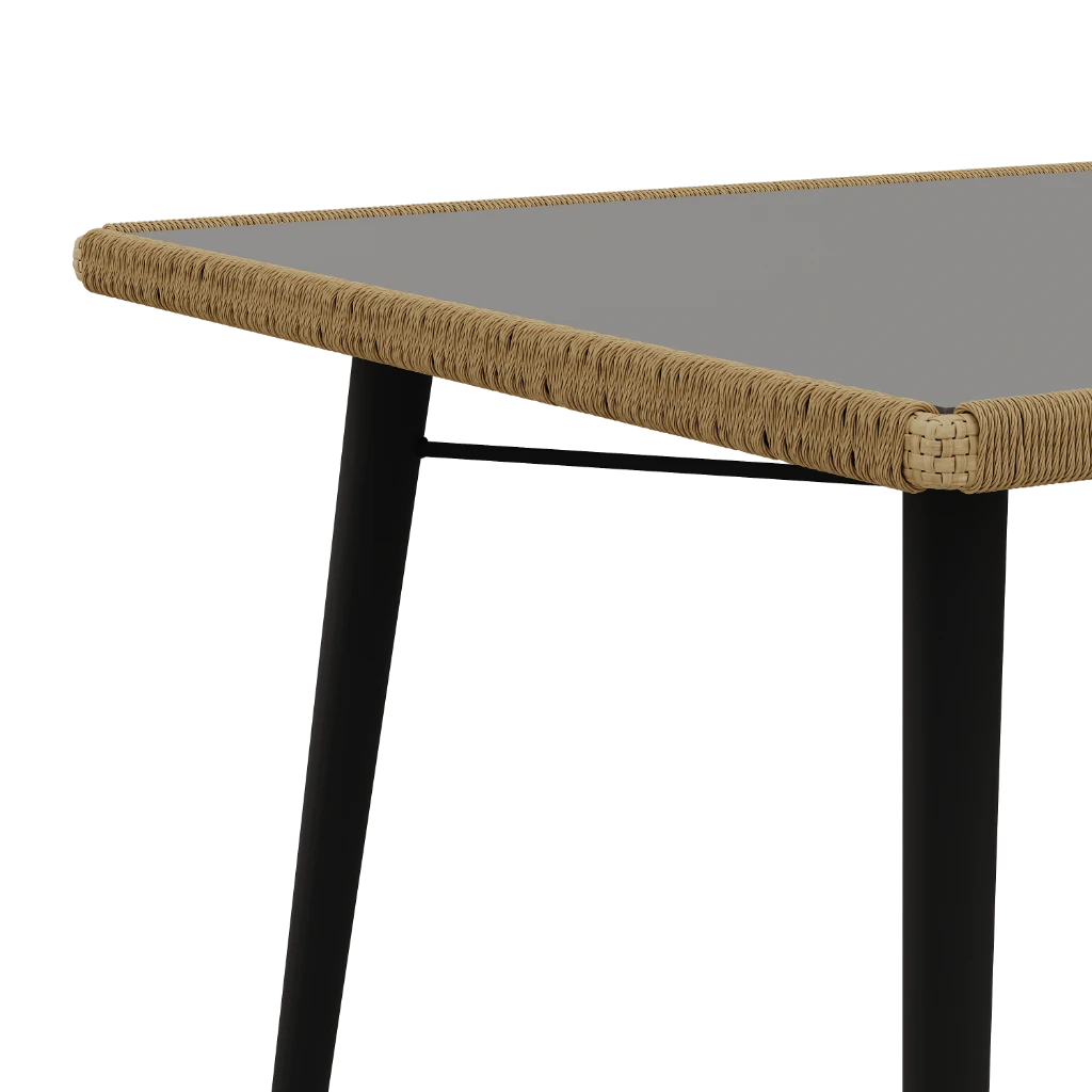 Стол кухонный Corvus 131/91/76 Со стеклянной плетенной столешницей (Outdoor) - Thumbnail 3