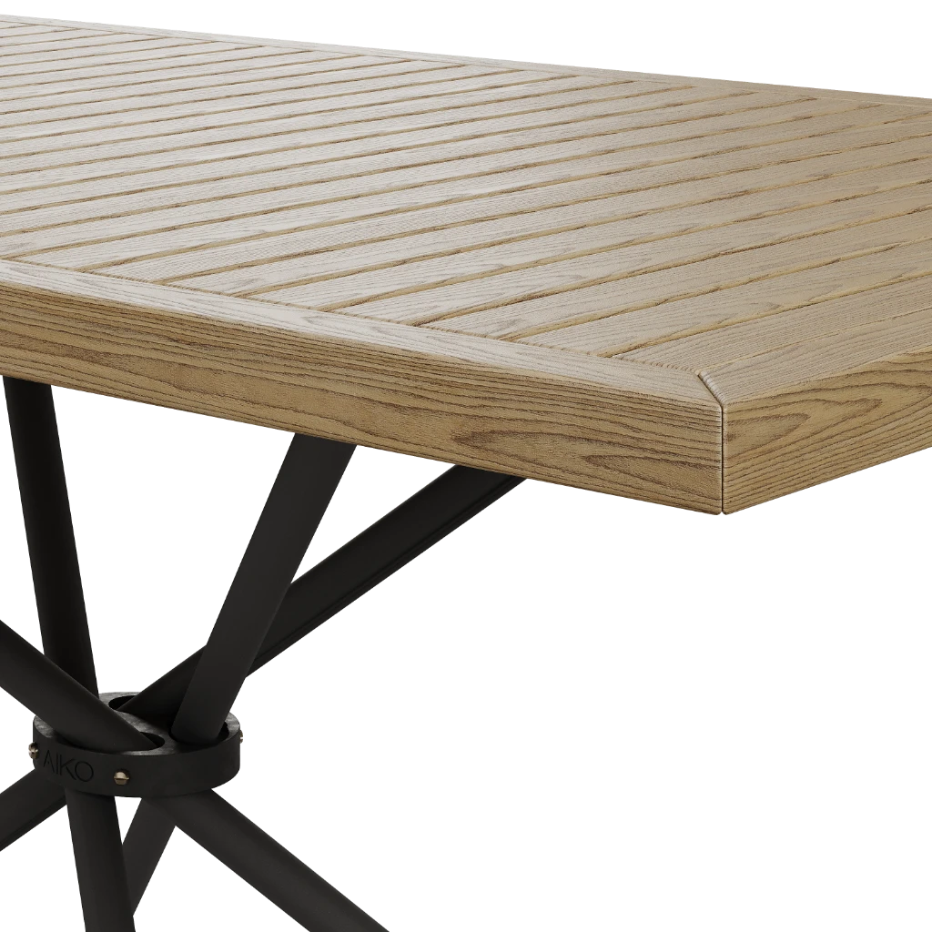 Стол кухонный Olivia 140/80/75 Деревянный (R) (outdoor) - Thumbnail 4