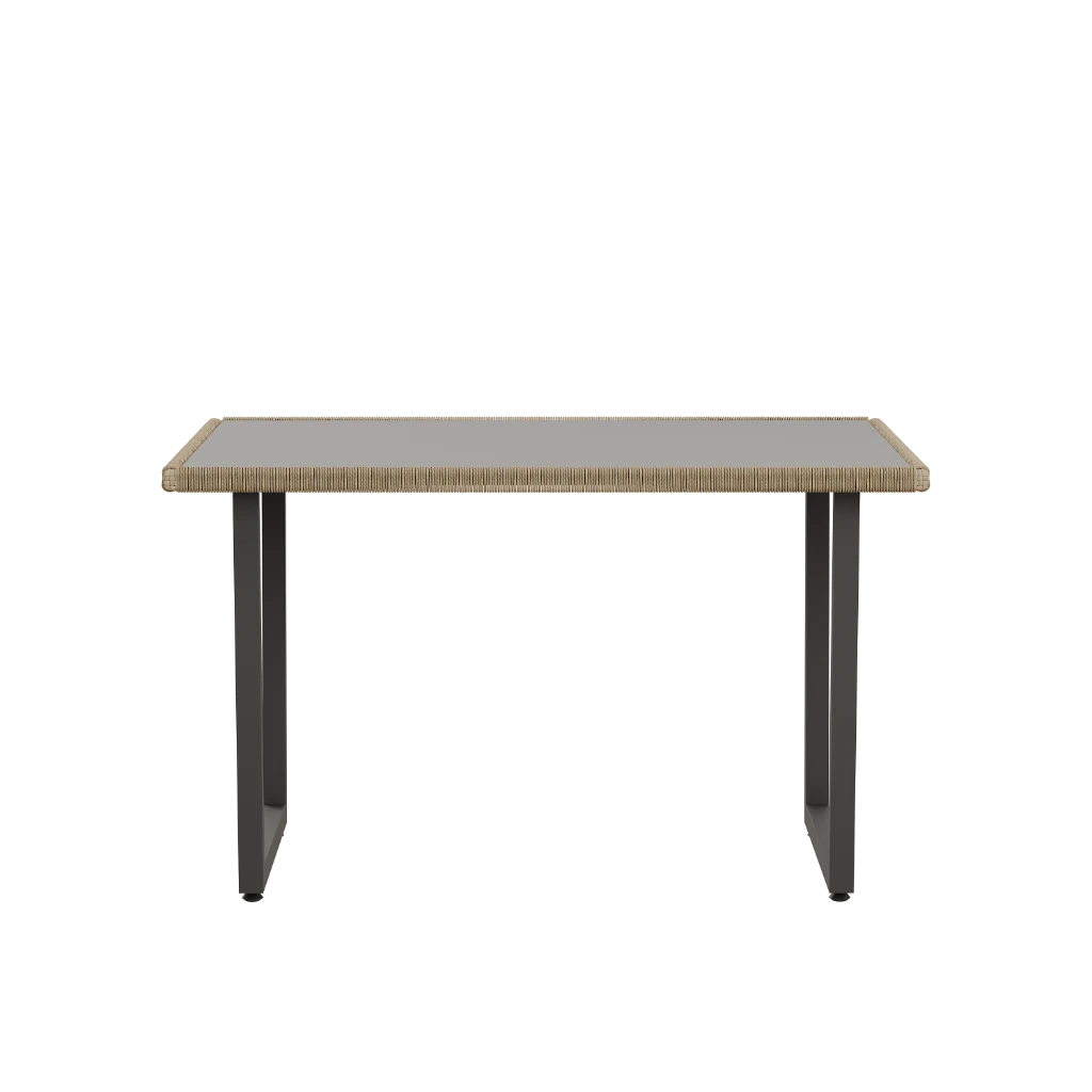 Стол Myata 131/91/76 Со стеклянной плетенной столешницей (Outdoor) - Thumbnail 2