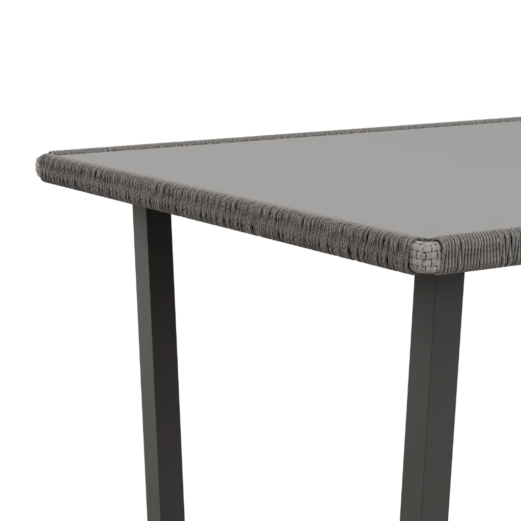 Стол Myata 131/91/76 Со стеклянной плетенной столешницей (Outdoor) - Thumbnail 3