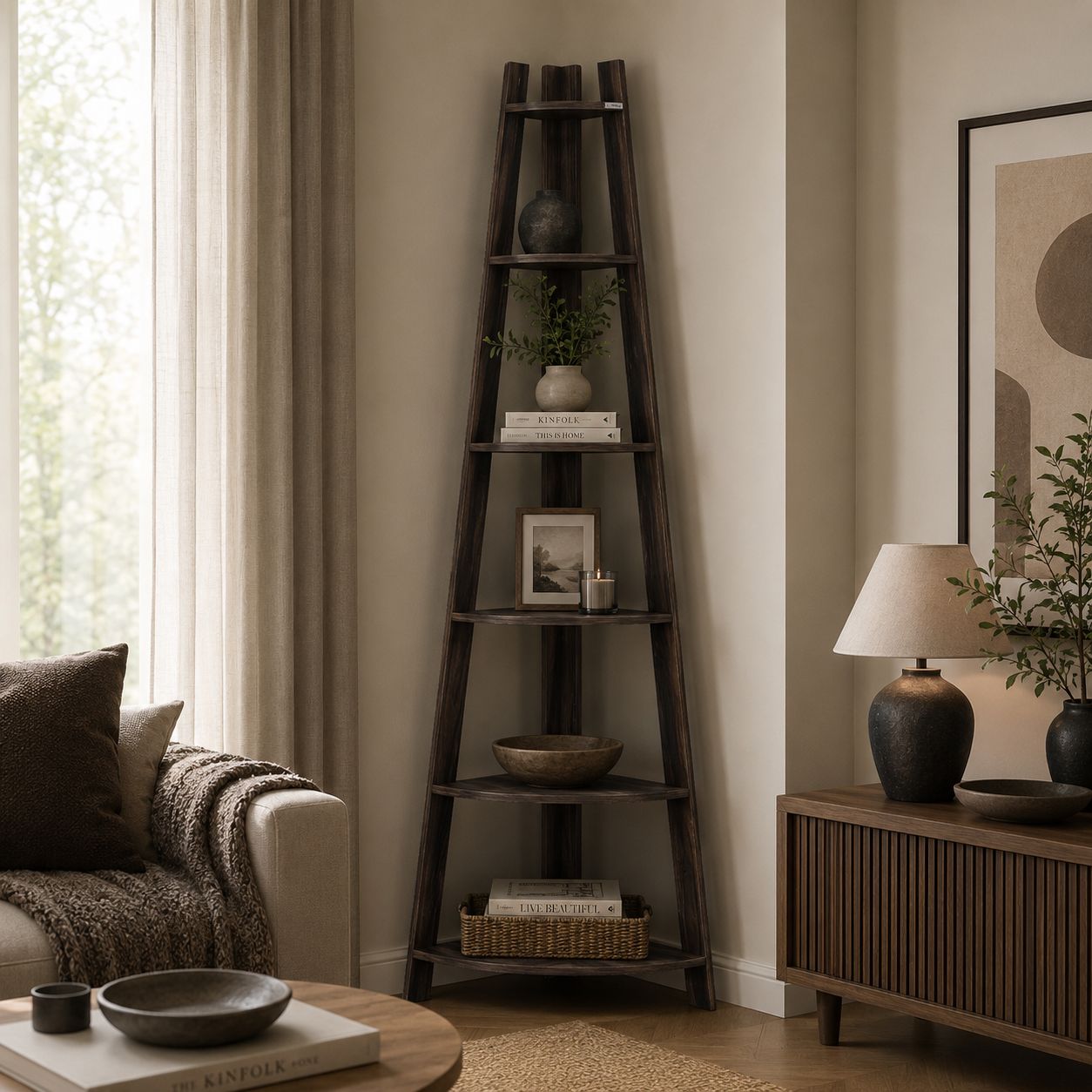 Этажерка Tower 50/50/195 Дуб Барокко