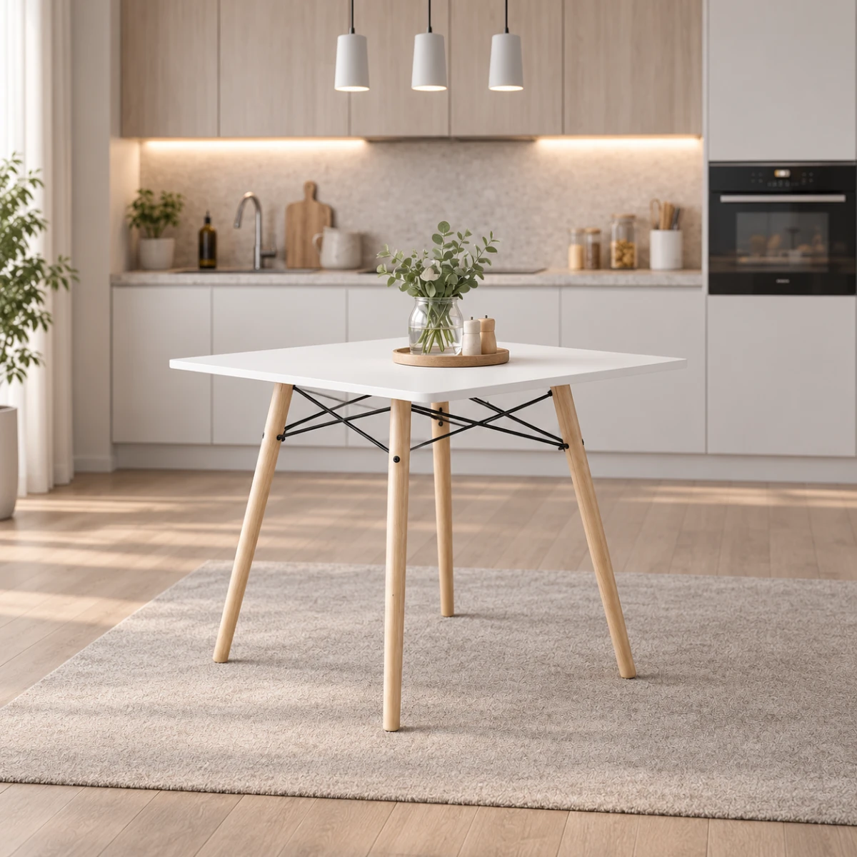 Stockholm Kitchen Table 80x80x78 Painted