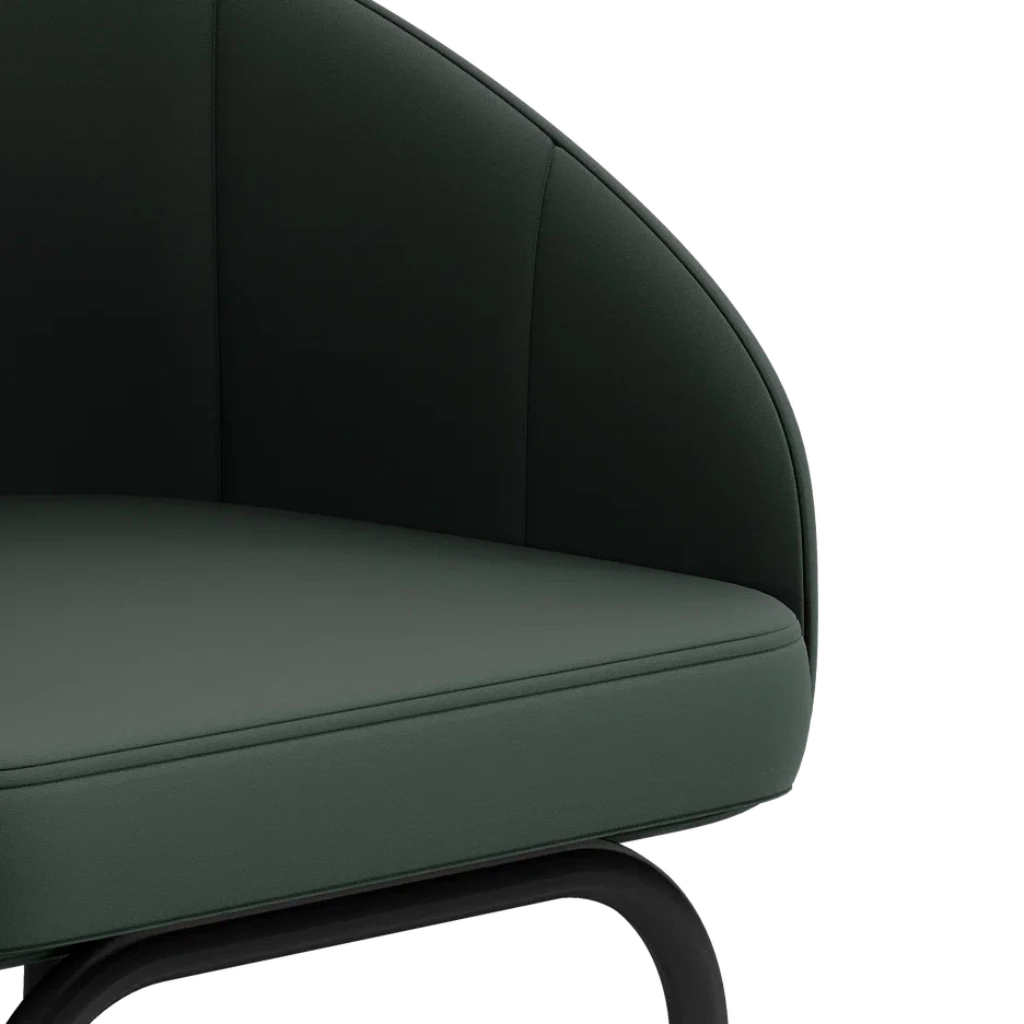 Green Upholstered Bar Stool 55x55x100 - Thumbnail 4