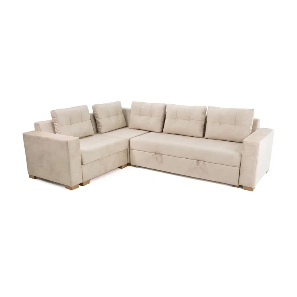 Диван угловой AURA 270x200x75 Miami-4 бежевый